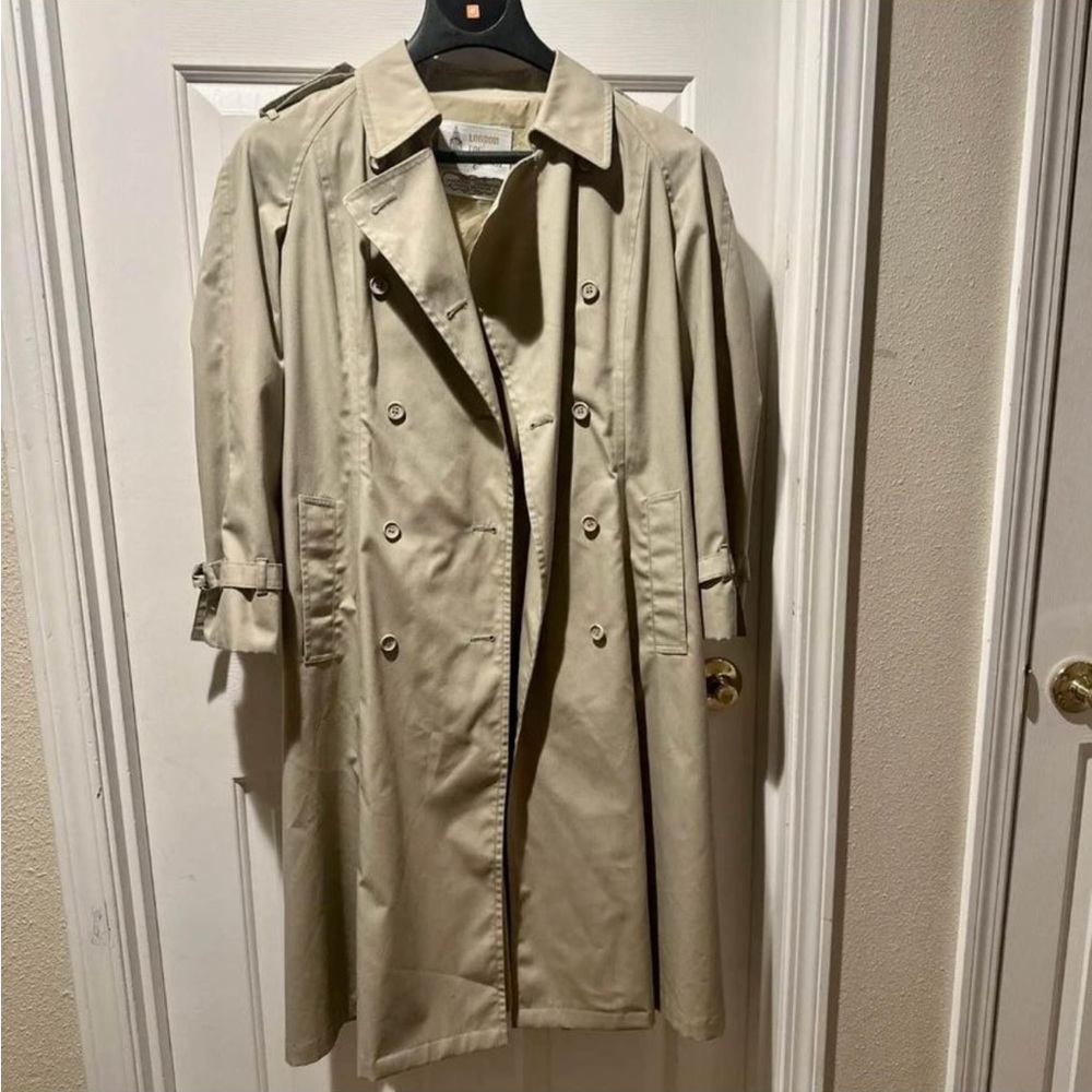 London Fog Classic Beige Double-Breasted Trench Coat